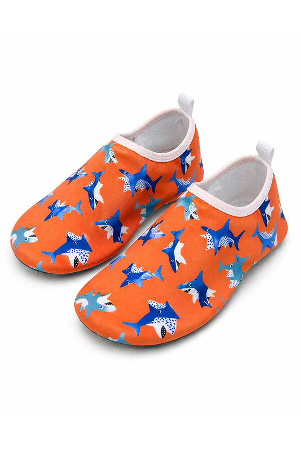 Kids Non-Slip Sea and Pool Water Shoes 09 Orange - Thumbnail