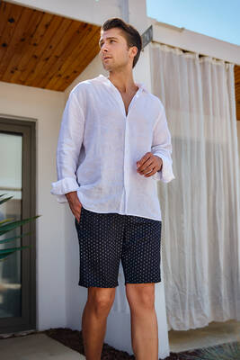 Remsa Mayo - Kısa Erkek Deniz Havuz Şortu Mayo Monogram RKS-010 Siyah Remsa Mayo - Kısa Erkek Deniz Havuz Şortu Mayo Monogram RKS-010 Siyah