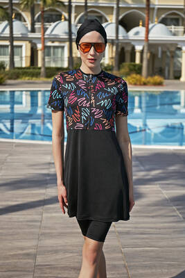 Remsa Mayo - Kısa Kollu Likralı Taytlı Yarı Kapalı Mayo R5002 Neon Remsa Mayo - Kısa Kollu Likralı Taytlı Yarı Kapalı Mayo R5002 Neon