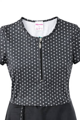 Remsa Mayo - Kısa Kollu Likralı Yarı Kapalı Mayo Monogram R305 (1)