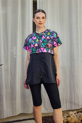 Remsa - Kısa Kollu Yarı Kapalı Mayo Sude R2802