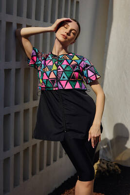 Remsa - Kısa Kollu Yarı Kapalı Mayo Sude R2802 (1)