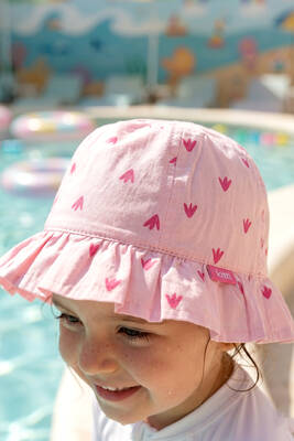 Remsa - Girls' Heart Print Bucket Hat (1)