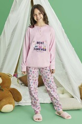Remsa - Kız Çocuk Aydoğan Pamuklu Pijama Takımı 240723 Pembe