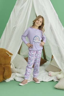 Remsa - Kız Çocuk Aydoğan Pamuklu Pijama Takımı 240742 Lila (1) Remsa - Kız Çocuk Aydoğan Pamuklu Pijama Takımı 240742 Lila (1)