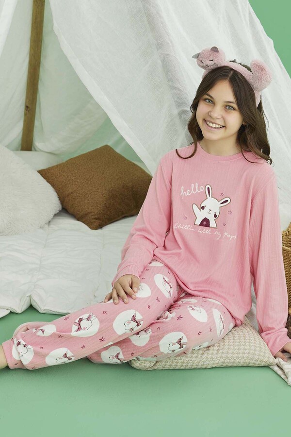 Kız Çocuk Aydoğan Termal Pijama Takımı 240888 Pembe