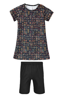 Remsa Mayo - Kız Çocuk Kısa Kollu Likralı Taytlı Yarı Kapalı Mayo R5005 Çiçek Remsa Mayo - Kız Çocuk Kısa Kollu Likralı Taytlı Yarı Kapalı Mayo R5005 Çiçek