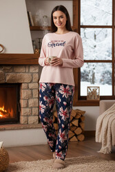 Remsa - Ladies' Floral Print Supreme Pajama Set 0548 Powder Pink