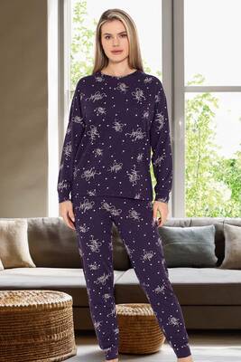 Aydogan - Ladies Star Print Long Sleeve Pajama Set