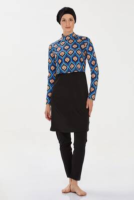 Remsa - Likra Tam Kapalı Tesettür Mayo Leah 9233 Siyah (1)