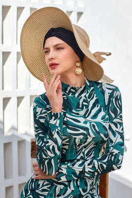 Maresiva - Likralı Tam Kapalı Tesettür Mayo 2102 Siyah Maresiva - Likralı Tam Kapalı Tesettür Mayo 2102 Siyah