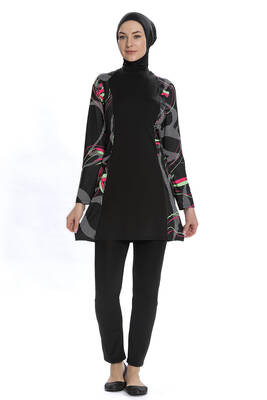 Armes - Likralı Tam Kapalı Tesettür Mayo 266 01 Siyah Armes - Likralı Tam Kapalı Tesettür Mayo 266 01 Siyah
