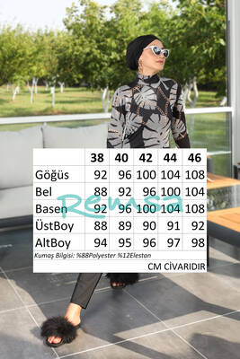 Likralı Tam Kapalı Tesettür Mayo 268-515 Siyah · 4