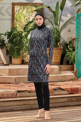 Rozamay - Likralı Tam Kapalı Tesettür Mayo Adna 3 9032 Siyah Remsa Mayo Rozamay - Likralı Tam Kapalı Tesettür Mayo Adna 3 9032 Siyah Remsa Mayo