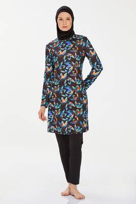 Rozamay - Likralı Tam Kapalı Tesettür Mayo Anya 9212 Siyah (1) Rozamay - Likralı Tam Kapalı Tesettür Mayo Anya 9212 Siyah (1)