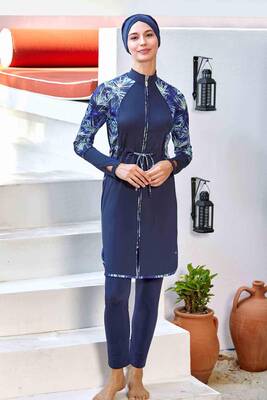 Adasea - Likralı Tam Kapalı Tesettür Mayo Gresia 4540 Koyu Lacivert Adasea - Likralı Tam Kapalı Tesettür Mayo Gresia 4540 Koyu Lacivert