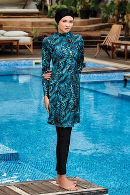 Remsa Mayo - Likralı Tam Kapalı Tesettür Mayo London 4400 Siyah Remsa Mayo Remsa Mayo - Likralı Tam Kapalı Tesettür Mayo London 4400 Siyah Remsa Mayo