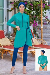 Maresiva - Likralı Tam Kapalı Tesettür Mayo Torı 8230 Mint