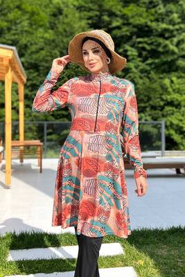 Rozamay - Likralı Tam Kapalı Tesettür Mayo Wılson 9222 Siyah