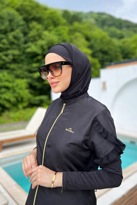 Remsa - Long Full Length Fully Covered Hijab Swimsuit Noslen 1255 Black Remsa Swimsuit (1) Remsa - Long Full Length Fully Covered Hijab Swimsuit Noslen 1255 Black Remsa Swimsuit (1)