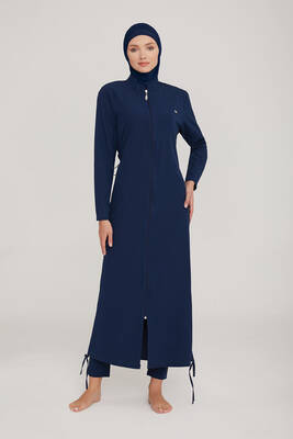 Remsa - Long Full Length Fully Covered Hijab Swimsuit Winta 4065 Navy Blue Remsa Swimwear (1) Remsa - Long Full Length Fully Covered Hijab Swimsuit Winta 4065 Navy Blue Remsa Swimwear (1)