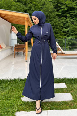 Adasea - Long Full-Length Parachute Fully Covered Modest Swimwear Chaand 1267 Dark Navy Remsa Swimwear Adasea - Long Full-Length Parachute Fully Covered Modest Swimwear Chaand 1267 Dark Navy Remsa Swimwear