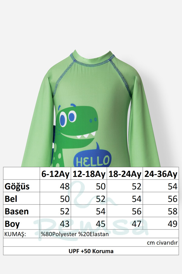 Long-Sleeved Modest Swimsuit for Kids - Thumbnail