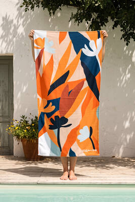 Remsa - Lotus Print Beach Towel