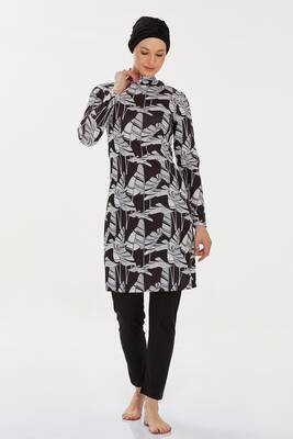 Rozamay - Lycra Full Coverage Hijab Swimsuit Merıah 9206 Black (1) Rozamay - Lycra Full Coverage Hijab Swimsuit Merıah 9206 Black (1)