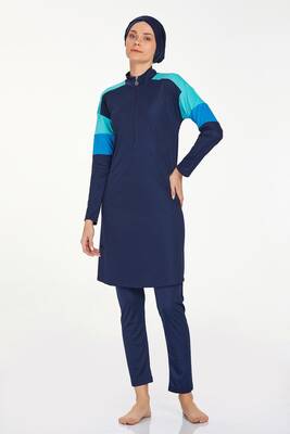 Rozamay - Lycra Full-Coverage Hijab Swimsuit Merlin 9241 Dark Navy (1) Rozamay - Lycra Full-Coverage Hijab Swimsuit Merlin 9241 Dark Navy (1)