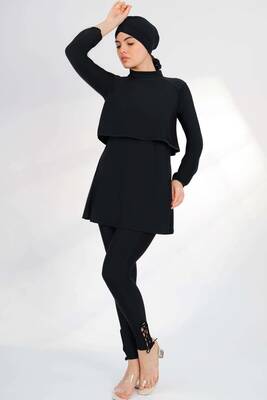 Remsa - Lycra Full Coverage Modest Burkini 2238 Sena Black Remsa - Lycra Full Coverage Modest Burkini 2238 Sena Black