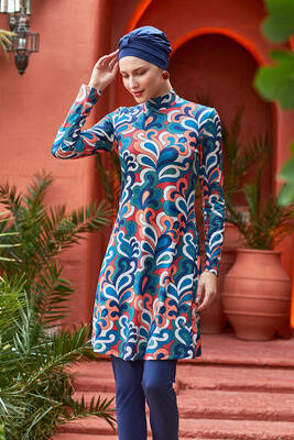 Maresiva - Lycra Full Coverage Modest Swimsuit 2103 Dark Navy