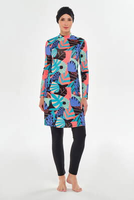 Maresiva - Lycra Full Coverage Modest Swimsuit 2104 Black (1) Maresiva - Lycra Full Coverage Modest Swimsuit 2104 Black (1)