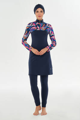 Maresiva - Lycra Full Coverage Modest Swimsuit 2107 Dark Navy (1) Maresiva - Lycra Full Coverage Modest Swimsuit 2107 Dark Navy (1)