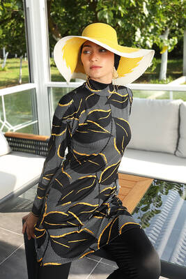 Armes - Lycra Full-Coverage Modest Swimsuit 252-506 Black Armes - Lycra Full-Coverage Modest Swimsuit 252-506 Black