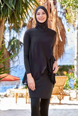 Adasea - Lycra Full Covered Hijab Swimsuit Elıs 4556 Black (1) Adasea - Lycra Full Covered Hijab Swimsuit Elıs 4556 Black (1)