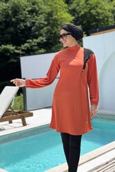 Rozamay - Lycra Full Covered Hijab Swimsuit Rozamay Alani 9238 Cinnamon