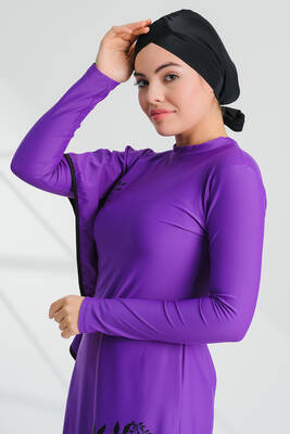 Remsa - Lycra Full Covered Hijab Swimsuit Tuna Purple 2239 (1) Remsa - Lycra Full Covered Hijab Swimsuit Tuna Purple 2239 (1)
