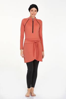 Adasea - Lycra Full Covered Modest Swimsuit Robb 4460 Cinnamon, Wearable in 3 Different Styles (1) Adasea - Lycra Full Covered Modest Swimsuit Robb 4460 Cinnamon, Wearable in 3 Different Styles (1)