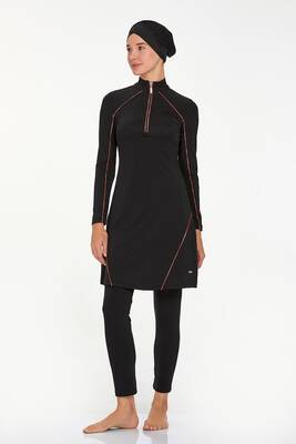 Adasea - Lycra Full Covered Swimwear Mıranda 4543 Black (1) Adasea - Lycra Full Covered Swimwear Mıranda 4543 Black (1)