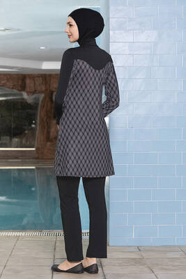 Armes - Lycra Fully Covered Hijab Swimsuit 1272 Black (1) Armes - Lycra Fully Covered Hijab Swimsuit 1272 Black (1)