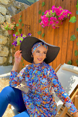 Remsa - Lycra Fully Covered Hijab Swimsuit Colorful R014 Fairyde (1)