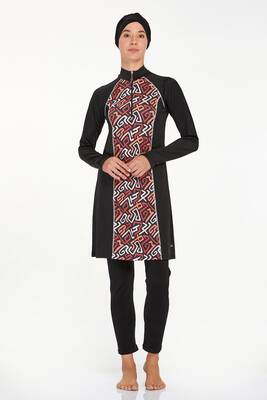 Adasea - Lycra Fully Covered Hijab Swimsuit Dıana 4523 Black (1) Adasea - Lycra Fully Covered Hijab Swimsuit Dıana 4523 Black (1)