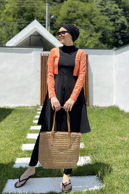 Adasea - Lycra Fully Covered Hijab Swimsuit Farah 4426 Black Remsa Swimwear Adasea - Lycra Fully Covered Hijab Swimsuit Farah 4426 Black Remsa Swimwear