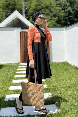 Adasea - Lycra Fully Covered Hijab Swimsuit Farah 4426 Black Remsa Swimwear (1) Adasea - Lycra Fully Covered Hijab Swimsuit Farah 4426 Black Remsa Swimwear (1)