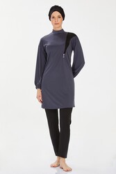 Rozamay - Lycra Fully Covered Hijab Swimsuit Rozamay Area 9238 Anthracite
