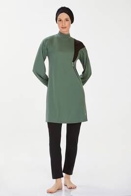 Rozamay - Lycra Fully Covered Hijab Swimsuit Rozamay Area 9238 Khaki (1) Rozamay - Lycra Fully Covered Hijab Swimsuit Rozamay Area 9238 Khaki (1)