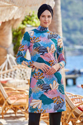 Rozamay - Lycra Fully Covered Modest Swimsuit Rory 9202 Black Rozamay - Lycra Fully Covered Modest Swimsuit Rory 9202 Black