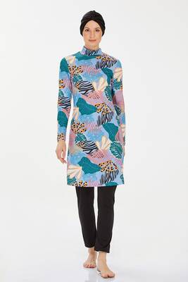 Rozamay - Lycra Fully Covered Modest Swimsuit Rory 9202 Black (1) Rozamay - Lycra Fully Covered Modest Swimsuit Rory 9202 Black (1)