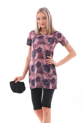 Remsa - Lycra Half-Closed Swimsuit 2415 Helen Purple Remsa - Lycra Half-Closed Swimsuit 2415 Helen Purple